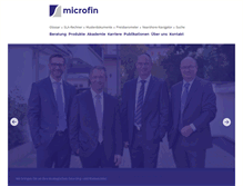 Tablet Screenshot of microfin.de